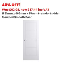 1981mm x 686mm x 35mm Premdor Ladder Moulded Standard Core Door FSC® Certified