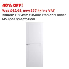 1981mm x 762mm x 35mm Premdor Ladder Moulded Standard Core Door FSC® Certified