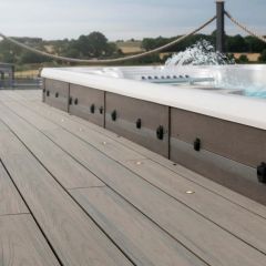 11mm x 72mm x 3600mm HD Deck Dual Composite Decking Fascia Carbon