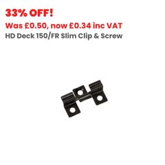 Composite Decking Black Coated Stainless Steel (Slim Clip) 2.8mm Gap Fixing Clip - HD 150 / HD 150 Fire
