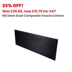 11mm x 72mm x 3600mm HD Deck Dual Composite Decking Fascia Carbon