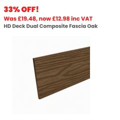 11mm x 72mm x 3600mm HD Deck Dual Composite Decking Fascia Oak