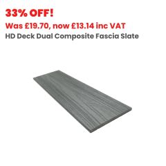 11mm x 72mm x 3600mm HD Deck Dual Composite Decking Fascia Slate