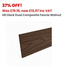 11mm x 72mm x 3600mm HD Deck Dual Composite Decking Fascia Walnut