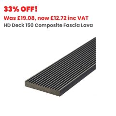11mm x 74mm x 3600mm HD Deck 150 Composite Decking Fascia Lava