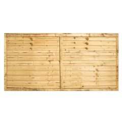 6ft x 3ft Heavy Duty Overlap Fence Panel, Green Treated (1830mm x 915mm)