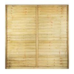 6ft x 5ft Heavy Duty Overlap Fence Panel, Green Treated (1830mm x 1500mm)