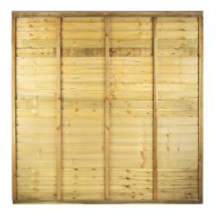 6ft x 5ft Heavy Duty Overlap Fence Panel, Green Treated (1830mm x 1500mm)