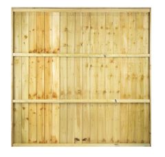 6ft x 6ft Feather Edge Fence Panel, Green Treated (W1830mm x H1800mm)