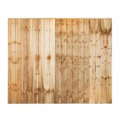 6ft x 5ft Feather Edge Fence Panel, Green Treated (1830mm x 1525mm)