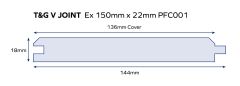 150mm x 25mm Imported Thermowood D T&G V Joint Cladding