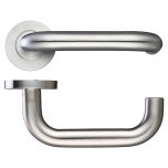 Statin Stainless Steel 19mm Tubular Return to Door Lever with Rose