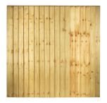 6ft x 6ft Feather Edge Fence Panel, Green Treated (W1830mm x H1800mm)