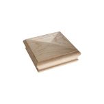 125mm x 125mm x 43mm Oak Pyramid Newel Cap