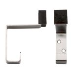 Satin Stainless Steel Hat and Coat Hook with Rubber Stop
