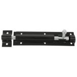 4" Tower Bolt, Straight Shoot, Black
