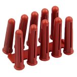 Plastic Plug - Red for 6-10g Screws (x100)