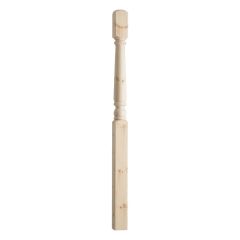 90mm x 90mm x 1.5m Pine Turned Newel Post