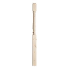90mm x 45mm x 1.5m Pine Turned Half Newel Post