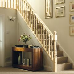 114mm x 55mm x 27mm Oak Flat Half Newel Cap
