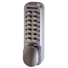 Matt Chrome Push Button Digital Lock with Holdback Option