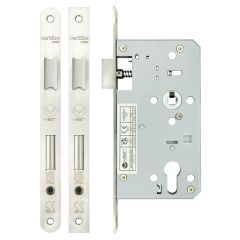 Satin Stainless Steel DIN Euro Sashlock 72mm C/C Backset 60mm