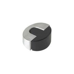 Satin Stainless Steel Door Stop Floor Mounted Sloped 45mm