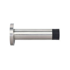 Satin Stainless Steel Door Stop Cylinder 70mm Projection with Rose