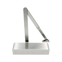 Satin Stainless Steel Overhead 2-4 Door Closer by Spring