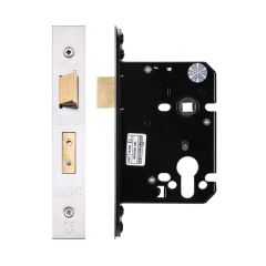 Satin Stainless Steel Euro Profile Sash Lock 76mm 