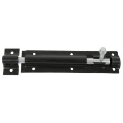 4" Tower Bolt, Straight Shoot, Black