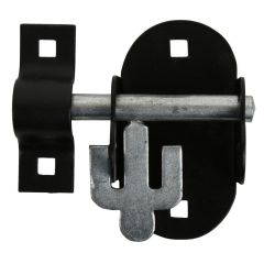 4" Oval Padbolt, Black